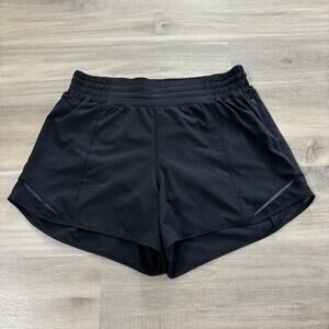 Lululemon Hotty Hot Short High-Rise Long 4" Women Size 8 Black